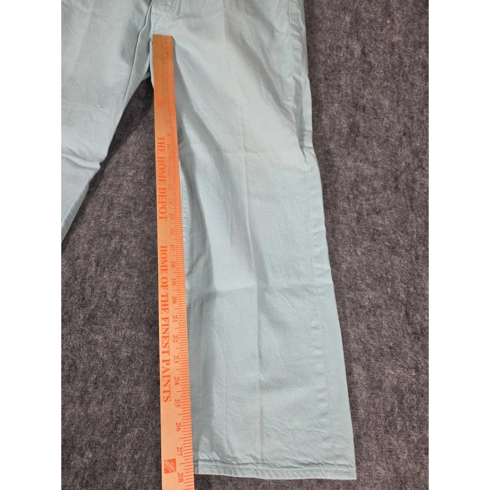 Levis 501 Original Fit Jeans 40x30 Light Mint Ice Blue Pastel Button Fly